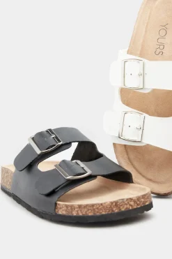 Extra Wide Fit Buckle Strap Footbed Sandals