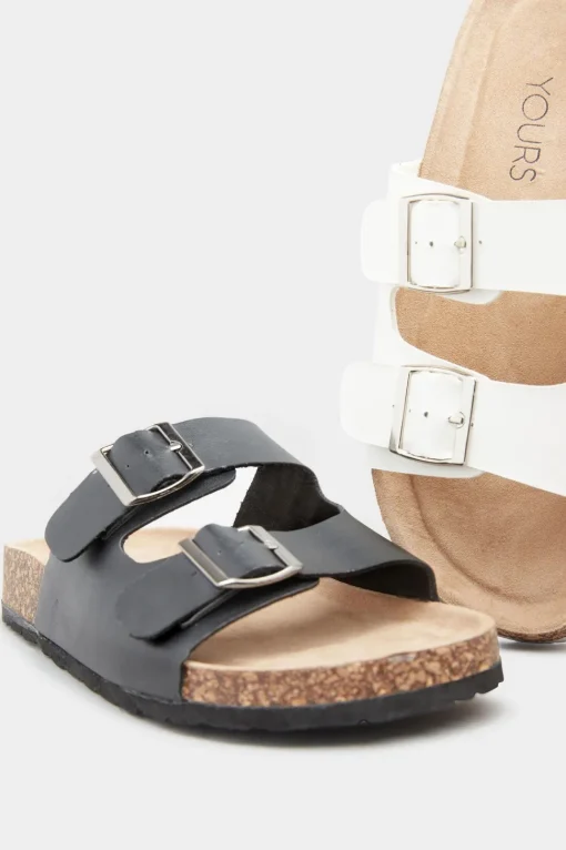 Extra Wide Fit Buckle Strap Footbed Sandals