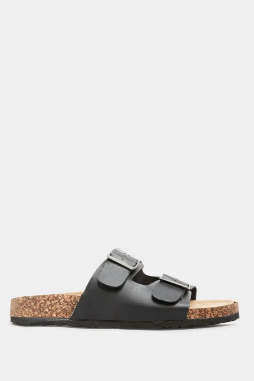Extra Wide Fit Buckle Strap Footbed Sandals