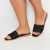 Extra Wide Fit Crochet Mule Sandals