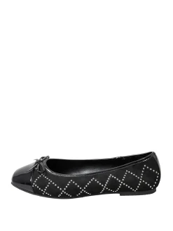 Extra Wide Fit Diamante Ballerina Pumps