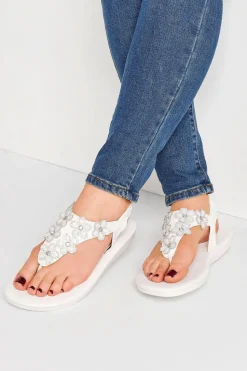 Extra Wide Fit Diamante Studded Sandals