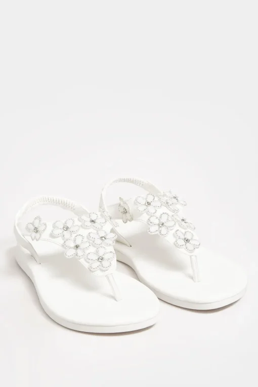 Extra Wide Fit Diamante Studded Sandals