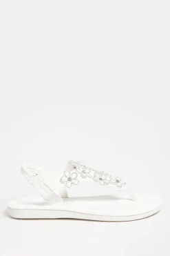 Extra Wide Fit Diamante Studded Sandals