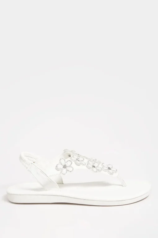 Extra Wide Fit Diamante Studded Sandals
