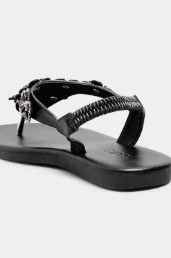 Extra Wide Fit Diamante Studded Sandals