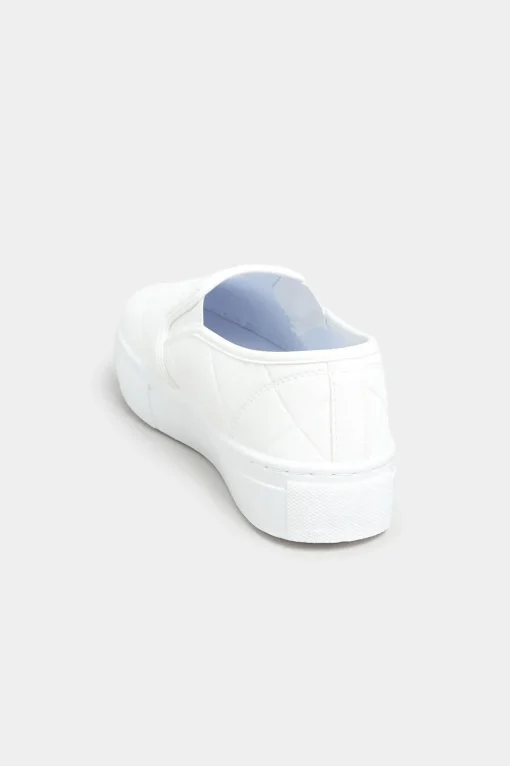 Extra Wide Fit Quilted Slip-On Trainers