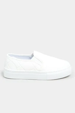 Extra Wide Fit Quilted Slip-On Trainers