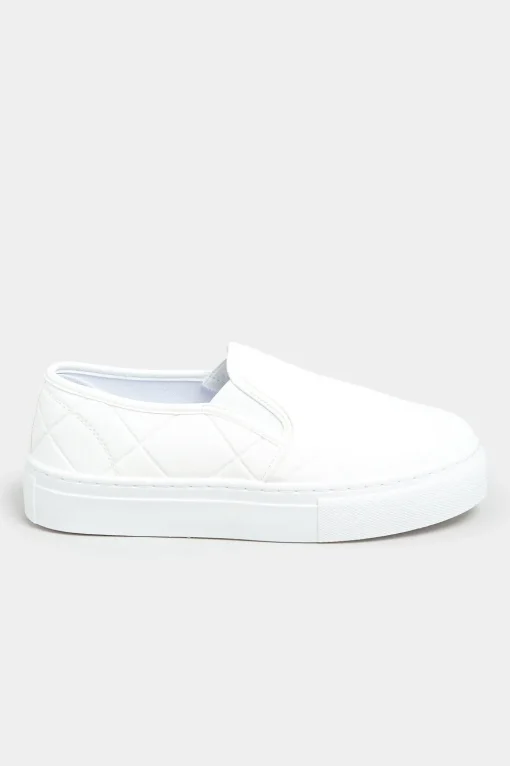 Extra Wide Fit Quilted Slip-On Trainers