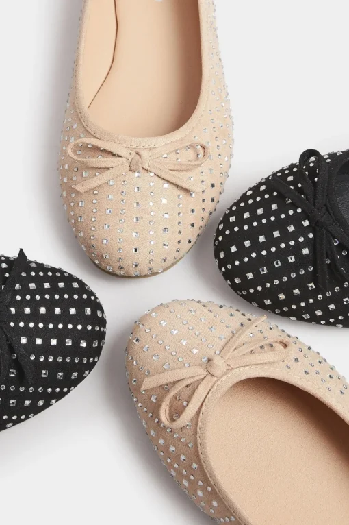Extra Wide Fit Sparkly Ballerina Pumps