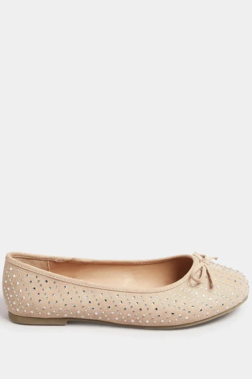 Extra Wide Fit Sparkly Ballerina Pumps