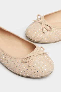 Extra Wide Fit Sparkly Ballerina Pumps