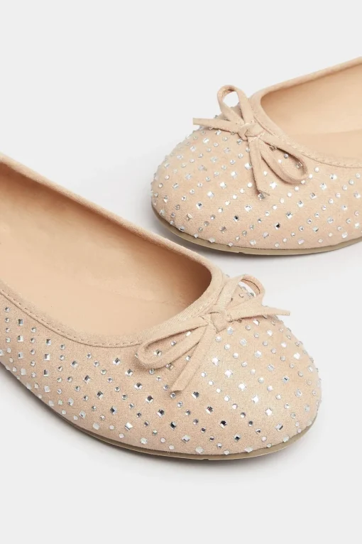 Extra Wide Fit Sparkly Ballerina Pumps