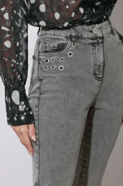 Eyelet Stud Boyfriend Jeans