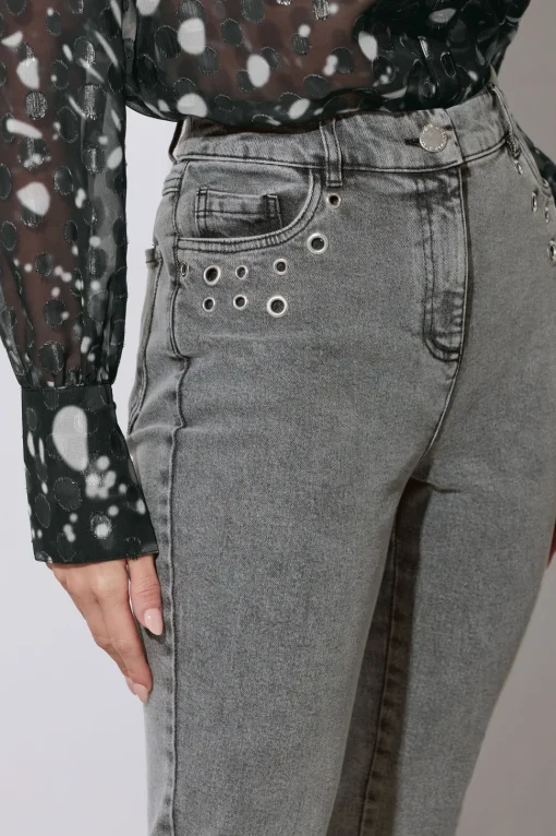 Eyelet Stud Boyfriend Jeans
