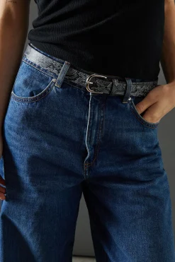 Faith: Leather Animal Print Belt
