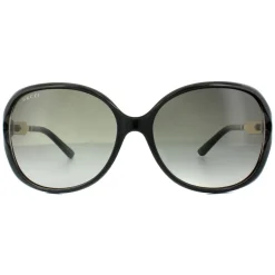 Fashion Black Gold Grey Gradient Sunglasses