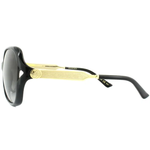 Fashion Black Gold Grey Gradient Sunglasses