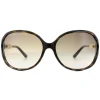 Fashion Havana Gold Brown Gradient Sunglasses