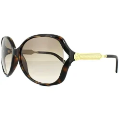 Fashion Havana Gold Brown Gradient Sunglasses