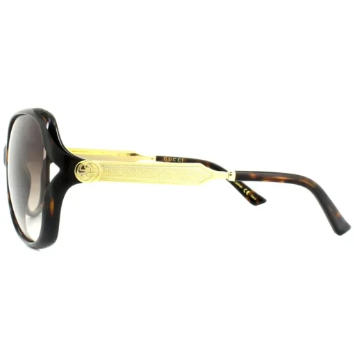 Fashion Havana Gold Brown Gradient Sunglasses