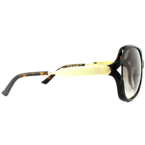 Fashion Havana Gold Brown Gradient Sunglasses