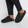 Faux Fur Lined Clogs In Extra Wide Fit