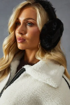 Faux Fur Trim Ear Muffs