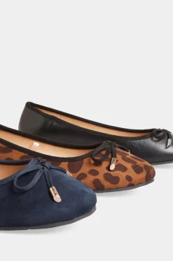 Faux Suede Ballerina Pumps