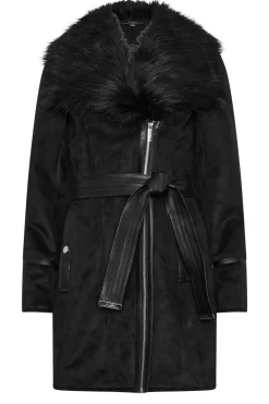 Faux Suede Belted Jacket