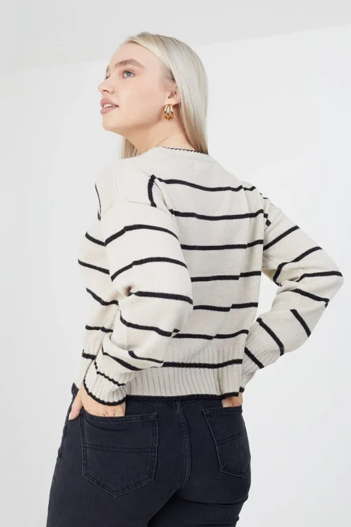 Fine Stripe Lightweight Knitted Jumper