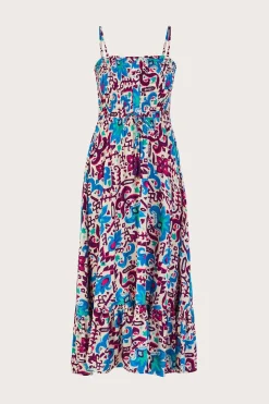 Fire Flower Ikat Cami Dress