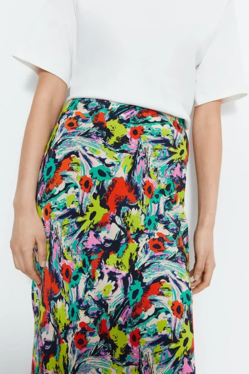 Floral Bias Maxi Skirt