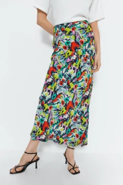 Floral Bias Maxi Skirt
