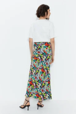 Floral Bias Maxi Skirt