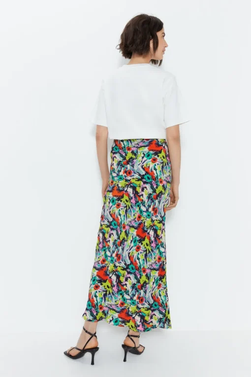 Floral Bias Maxi Skirt