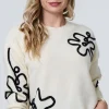 Floral Embroidered Relaxed Jumper