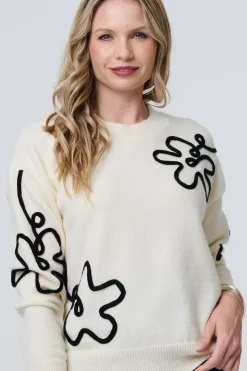 Floral Embroidered Relaxed Jumper