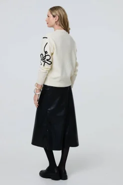 Floral Embroidered Relaxed Jumper