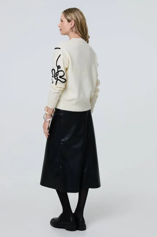 Floral Embroidered Relaxed Jumper