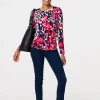 Floral Long Sleeve Scoop Neck Top