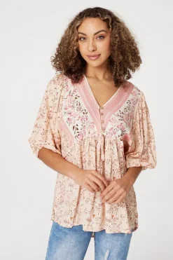 Floral Oversized Blouse Top