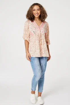 Floral Oversized Blouse Top