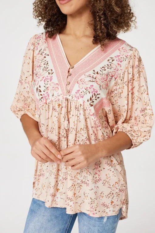 Floral Oversized Blouse Top