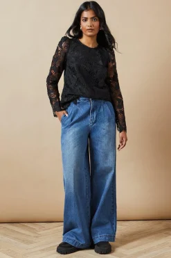 Floral Premium Lace Longsleeve Top