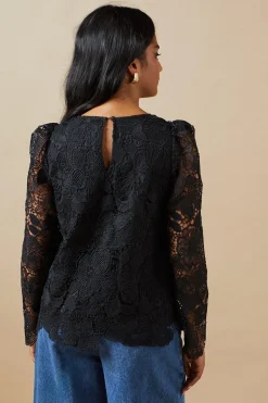 Floral Premium Lace Longsleeve Top