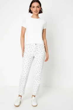 Floral Print Denim Jean