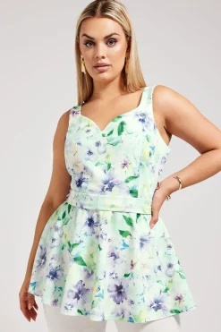 Floral Print Peplum Top