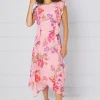 Floral Ruffle Detail Hanky Midi Dress