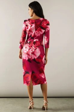 Floral Scuba Midi Dress